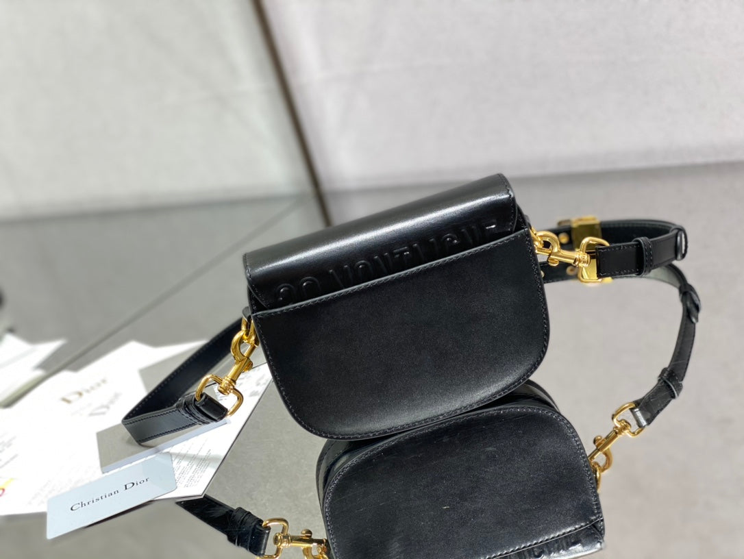 Dior Bobby-小號18cm-黑色牛皮