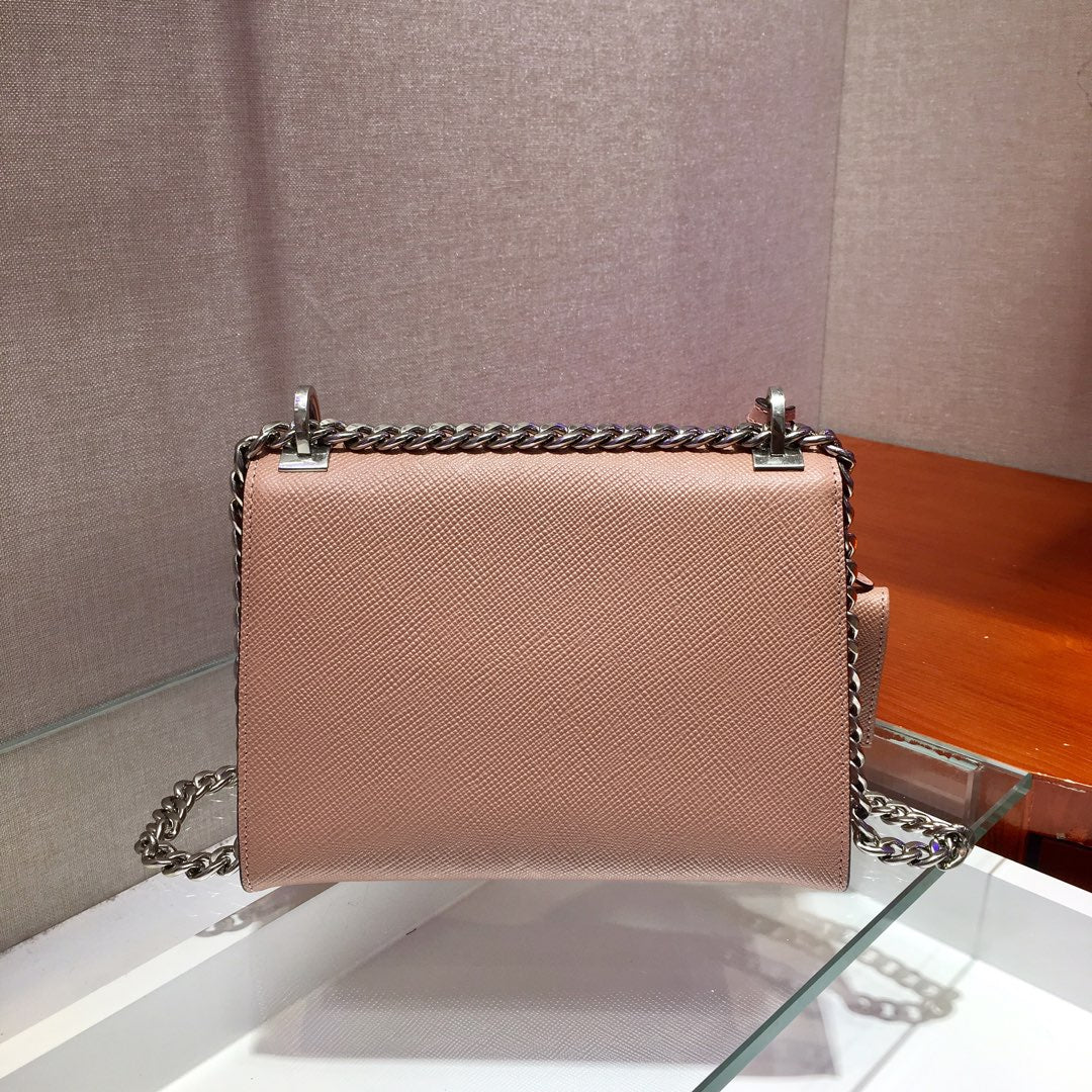 普P家-2019年 Saffiano 翻蓋包 粉色
