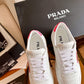 Prada鞋-Prada 粉色LOGO 小白鞋