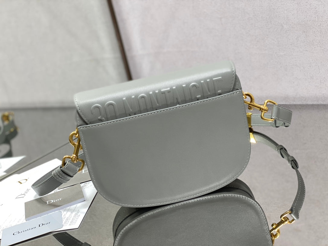 Dior Bobby-中號22cm-岩石灰牛皮