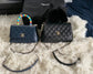 Chanel mini coco handle彩虹包-深藍色