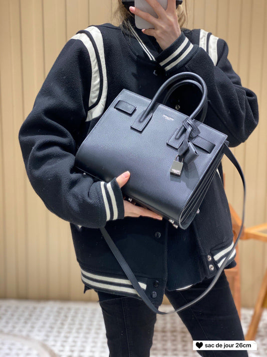 聖Y羅-sac de jour 風琴包山羊紋 黑色 26cm