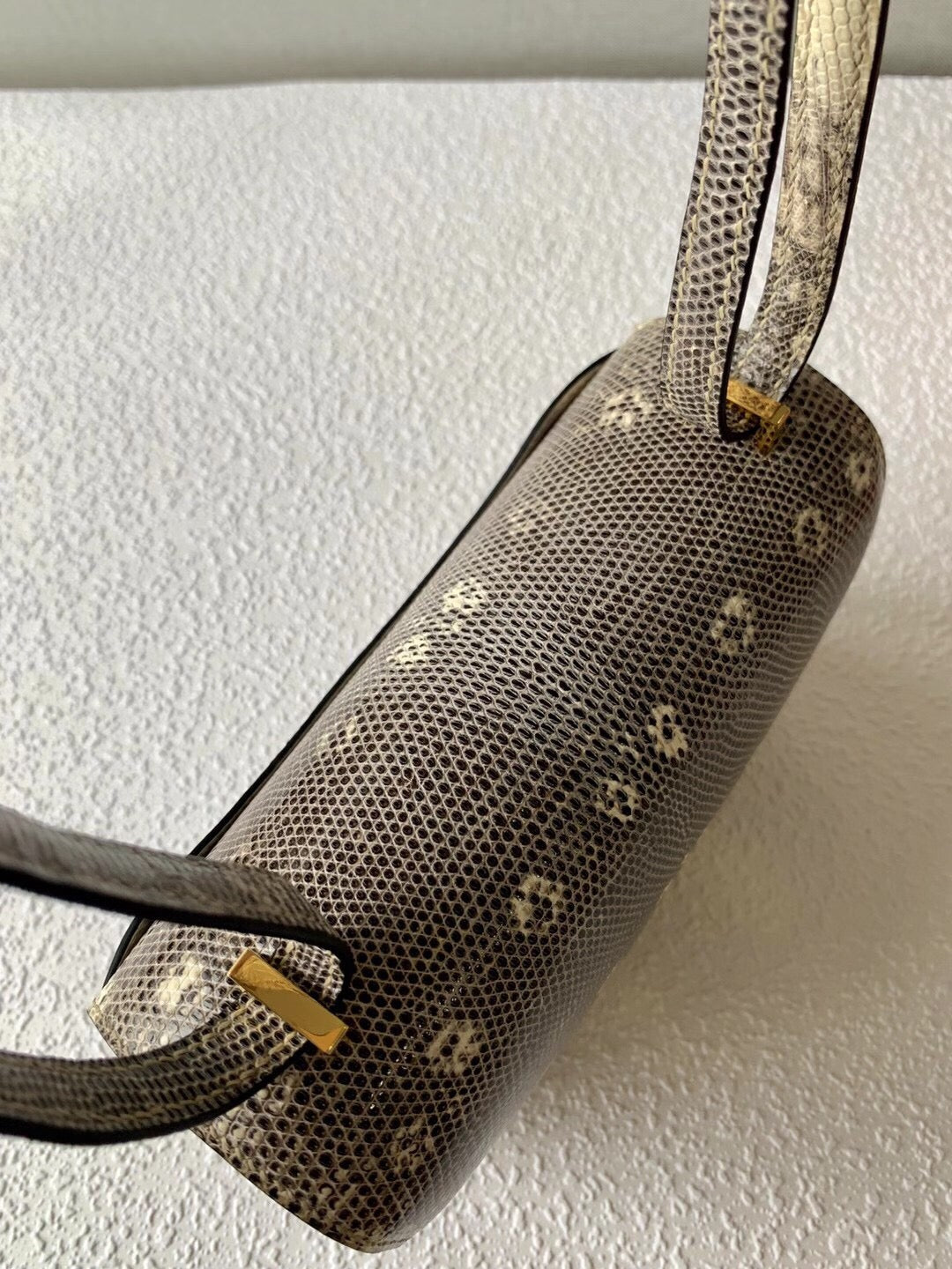 Hermes-Constanse mini 19-ombre Lizard 金扣