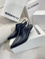 Jil sander-2022春夏 走秀新款 牛皮尖頭貓跟拖鞋