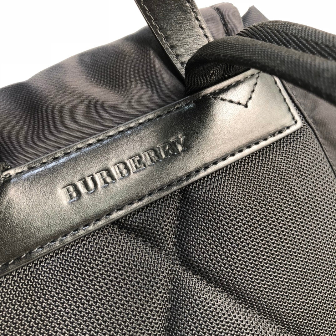 巴B家-經典牛皮邊飾軍旅背包