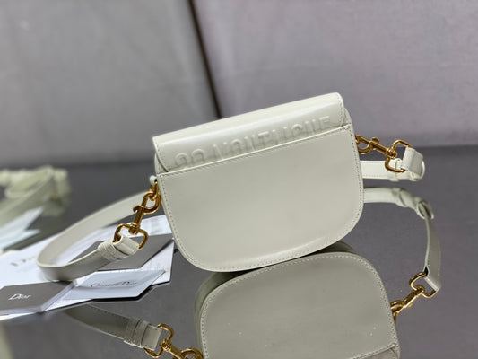 Dior Bobby-小號18cm-白色牛皮