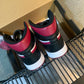 N1K- AJ 1 mid 中筒板鞋 休閒鞋 黑紅色