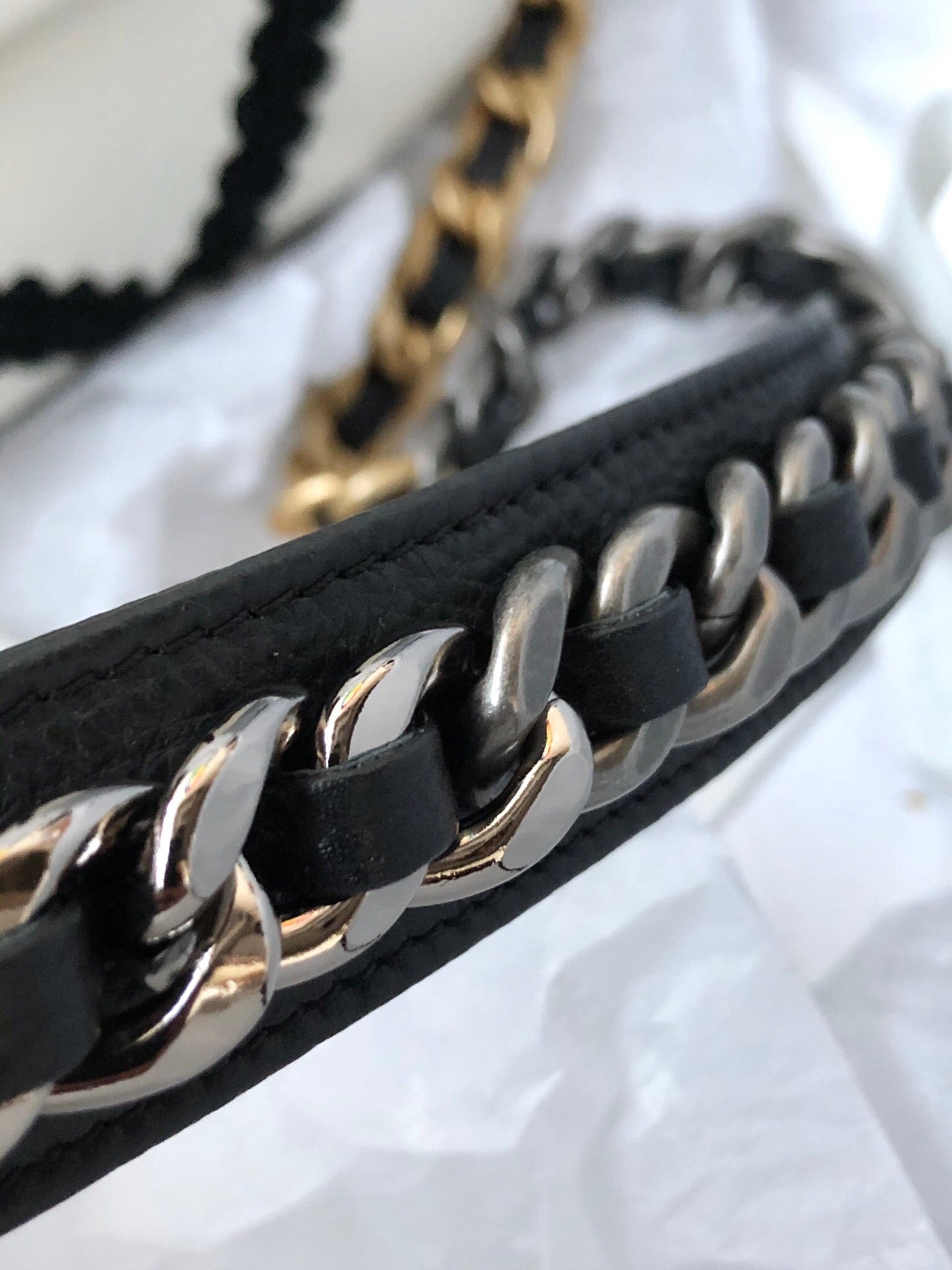 Chanel 19Bag 牛皮款-黑白格紋