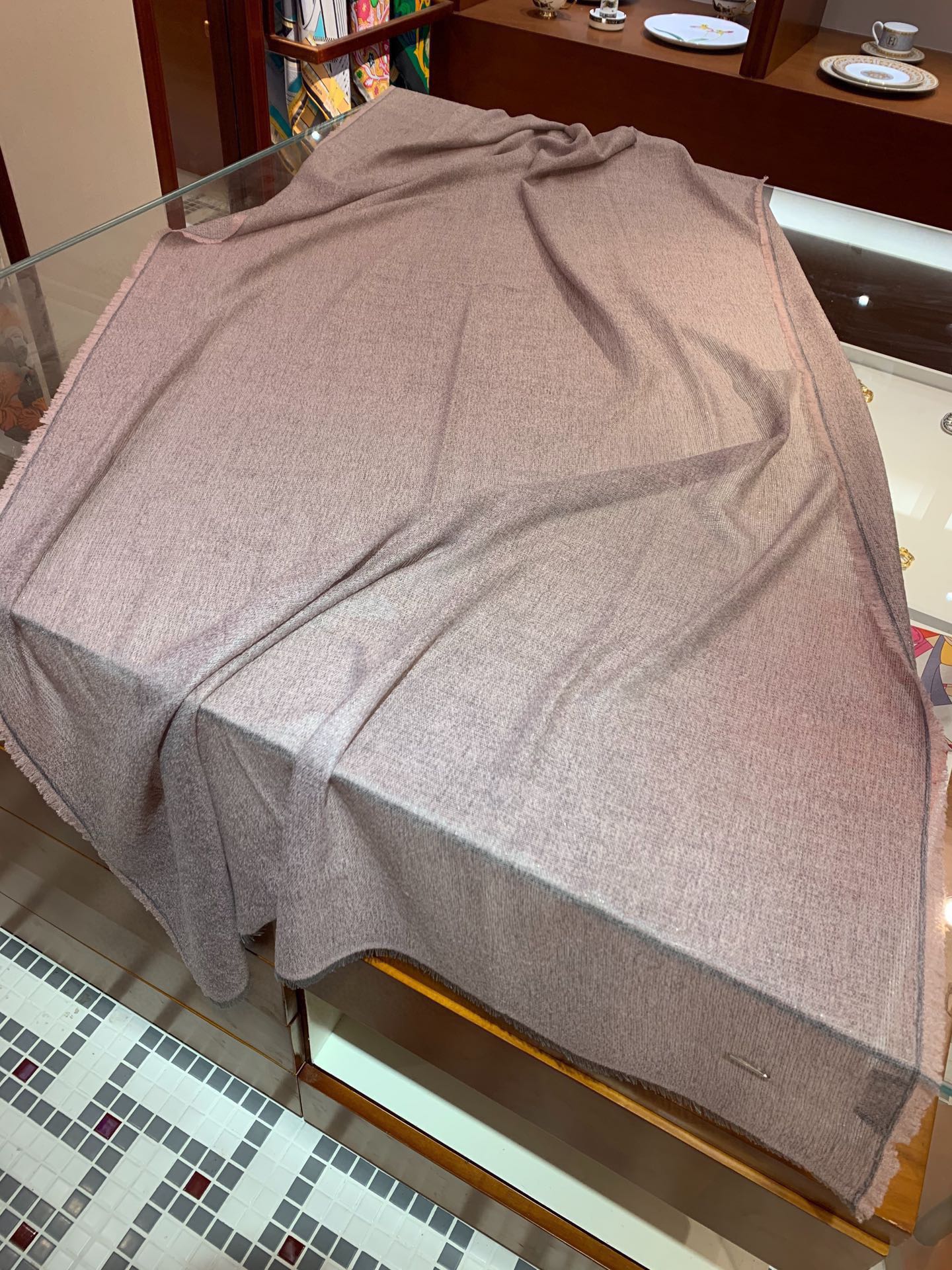 L-Piana-小山羊絨紗線圍巾 紫色