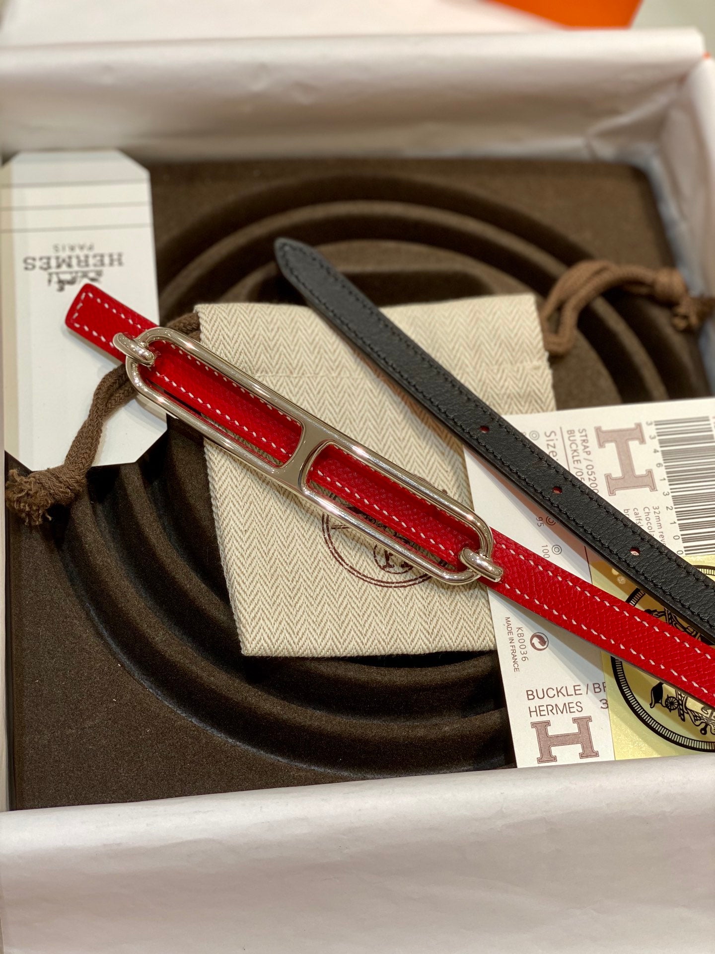 小愛款-紅色皮帶-1.3cm