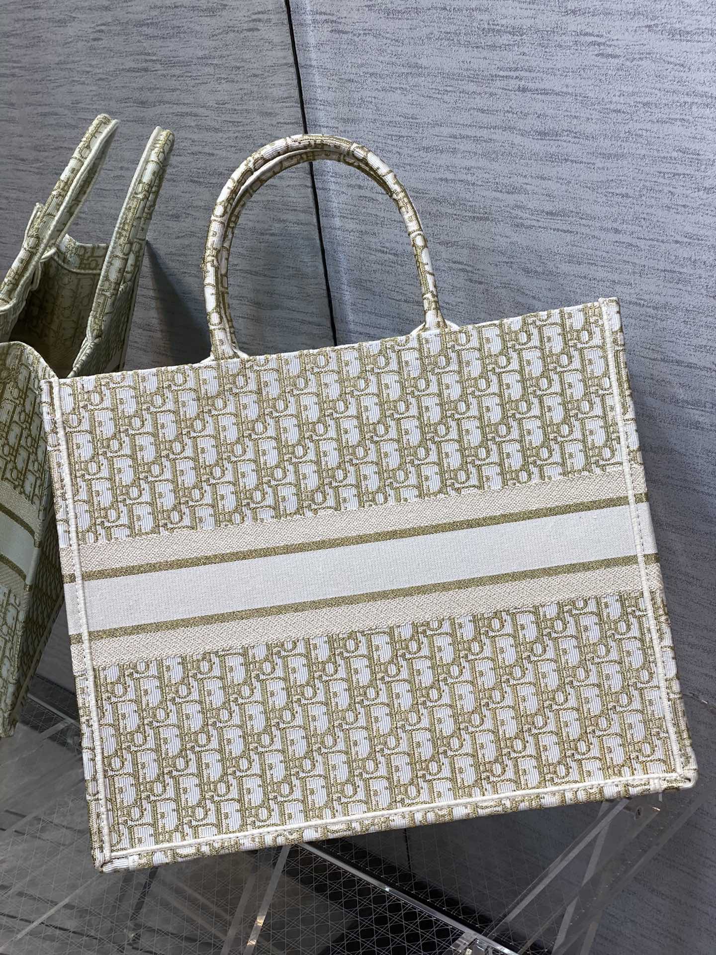Dior Book Tote-大號41.5cm-金色老花 聖誕限定