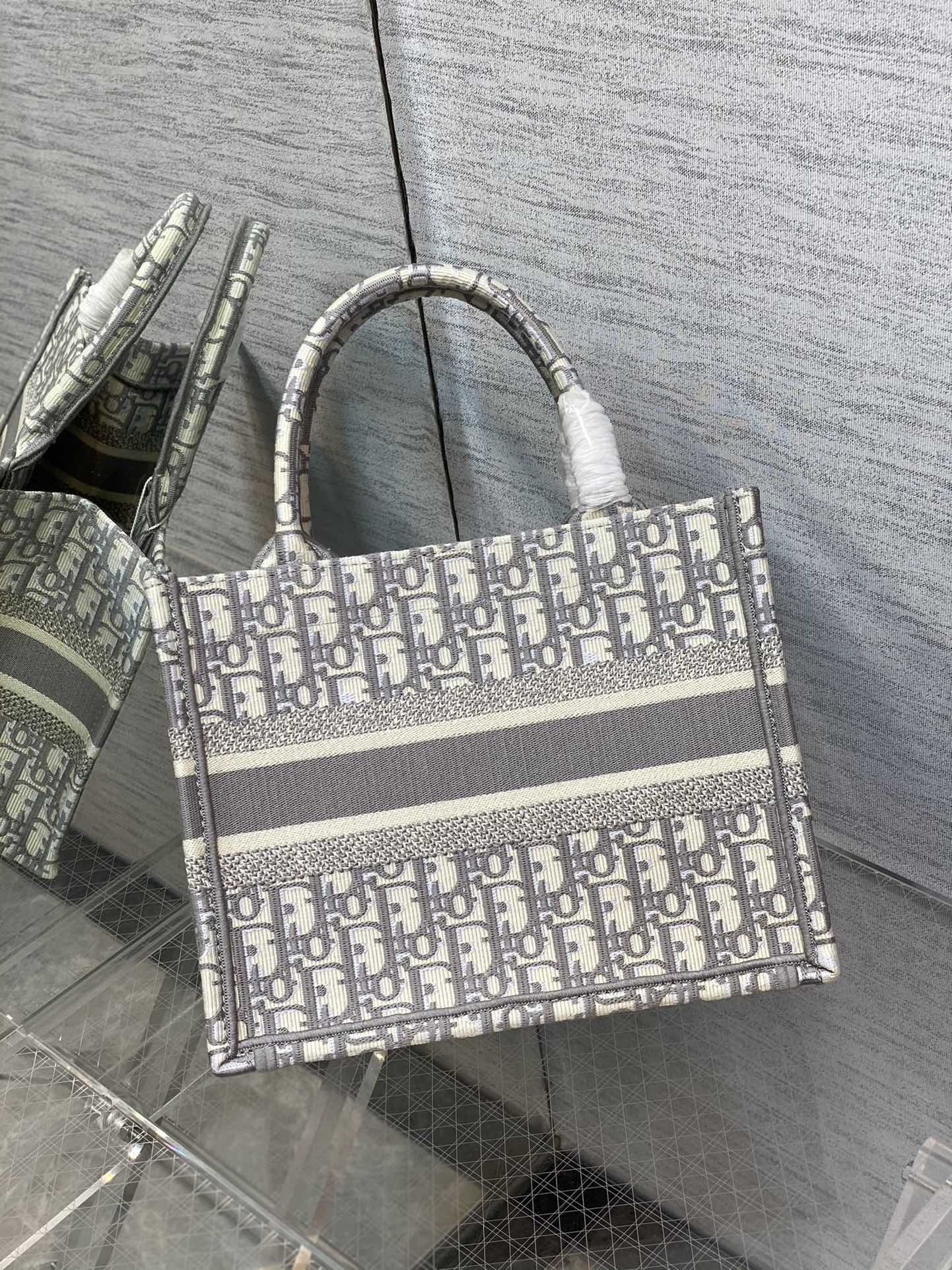 Dior Book Tote-小號36.5cm-灰色老花