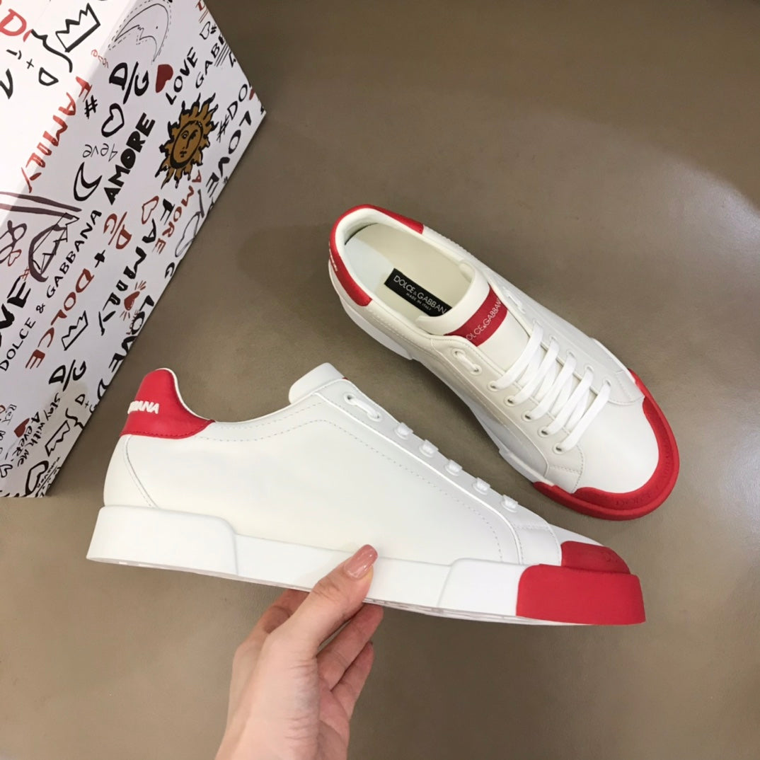 Dol-重工系列 板鞋 休閒鞋 白紅色