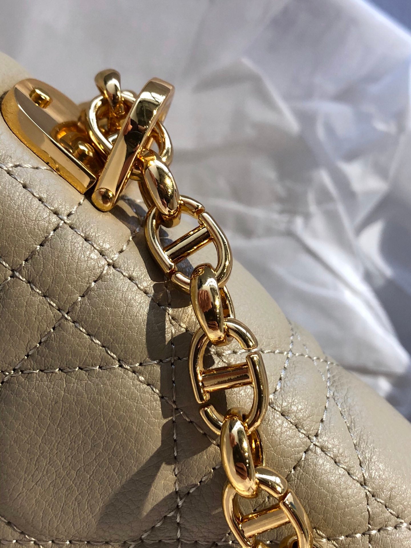 Dior Caro 小號20cm-米色