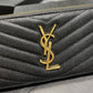 YSL 拉鍊長夾 黑色金扣