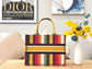 Dior Book Tote-小號36.5cm-多色條紋