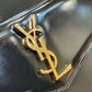 YSL ptown_新品手拿包-黑光滑皮金釦