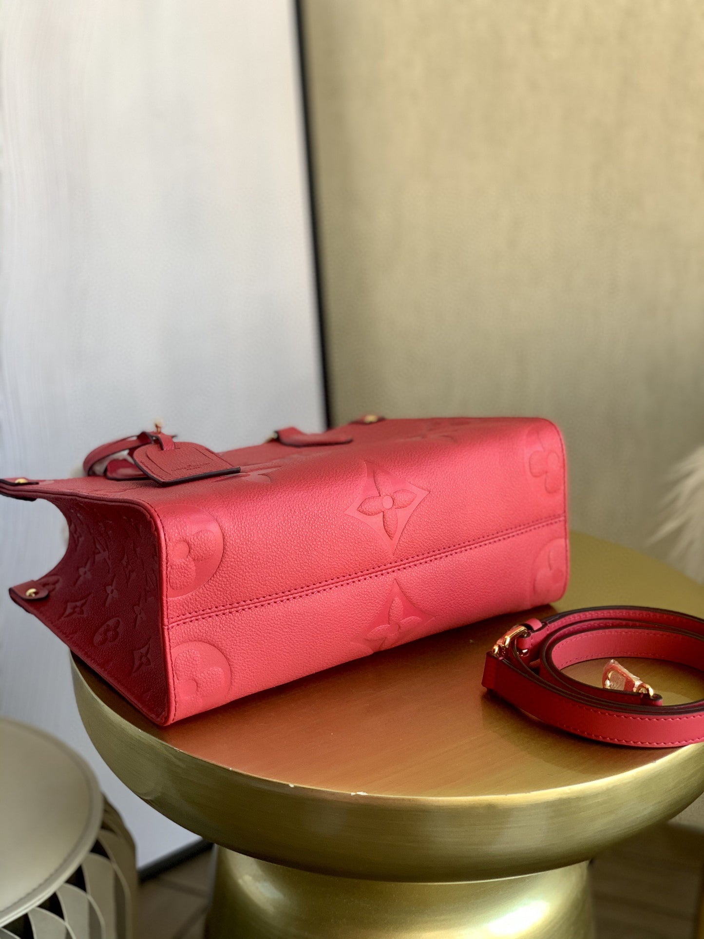 LV M45660 ONTHEGO PM小號手袋-玫紅色