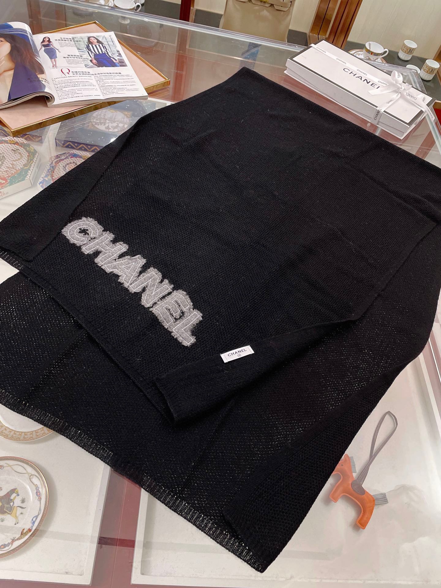 Chanel 羊絨圍巾