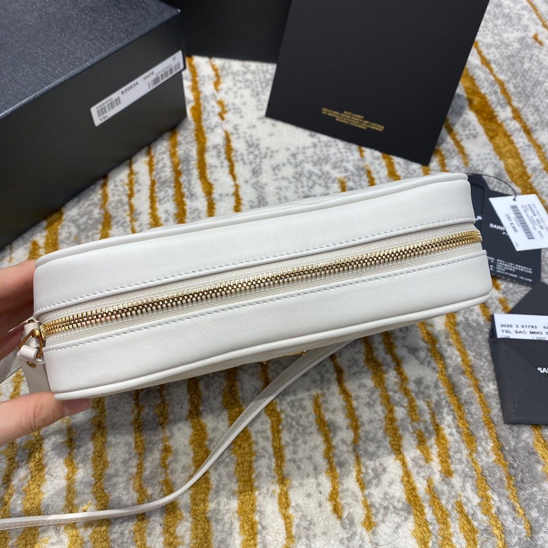 聖Y羅-Lou Bag 相機包-白色金扣