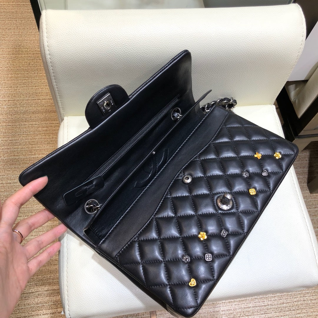 小香家-經典菱格18新系列 CF包 銀鍊 25cm