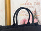 Dior Book Tote-大號41.5cm-刺繡黑藤格
