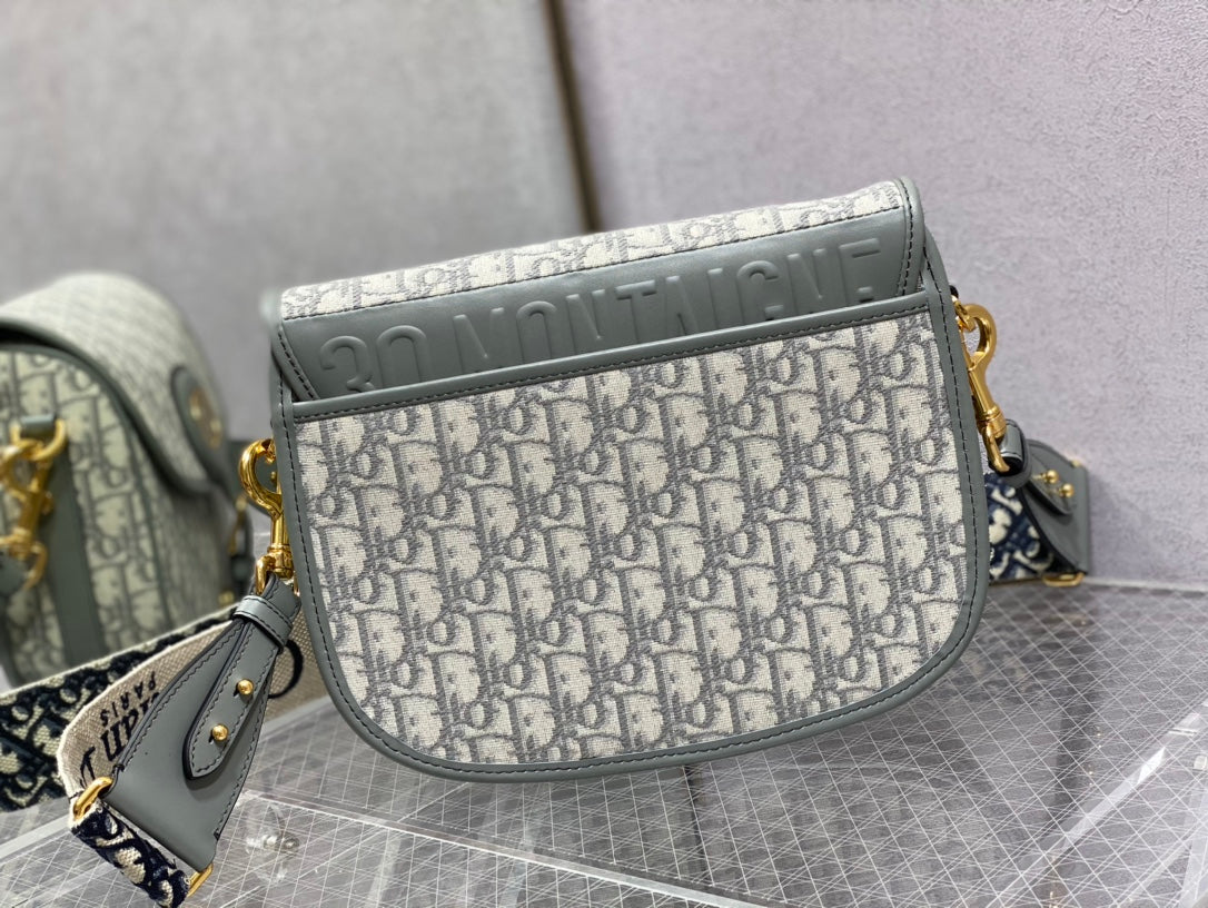 Dior Bobby-大號27cm-灰色老花