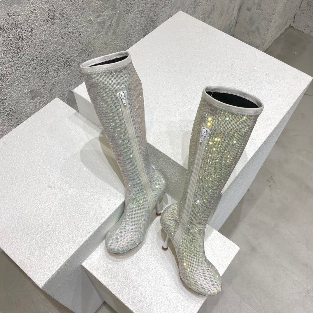 B編織-22S官網秋冬新品 高跟鑽靴（35-39，40-42可訂製）