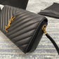 YSL  Kate 99絎縫小羊皮手袋-黑色金扣