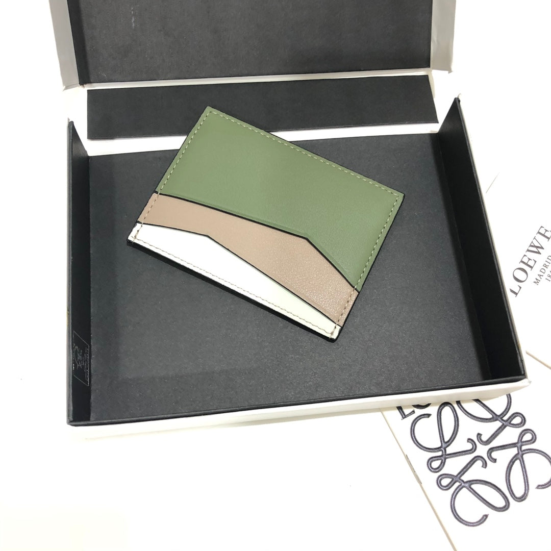 Loewe Plain Card Holder 多色拼接皮革卡包