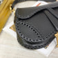 Dior Saddle 馬鞍包-編織-大號黑色-25.5cm