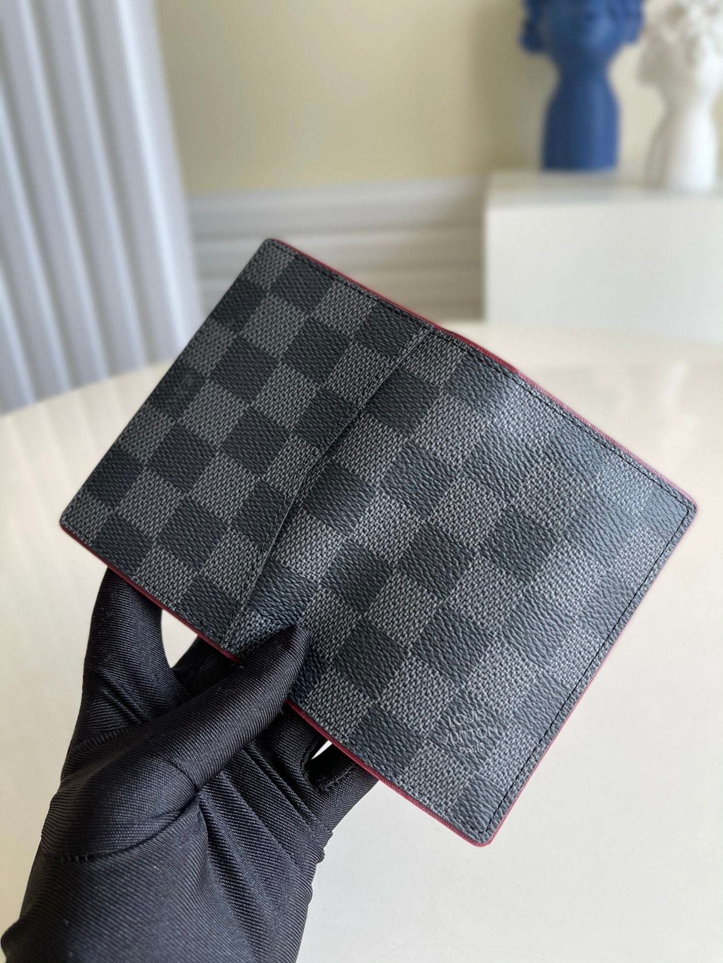 LV N63257 Damier Graphite 帆布短夾卡包 男款