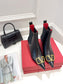 范倫V-2022 秋冬新款 大V扣短靴