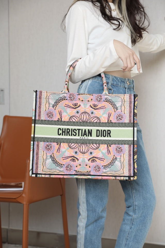 Dior Book Tote-小號36.5cm-多色花朵