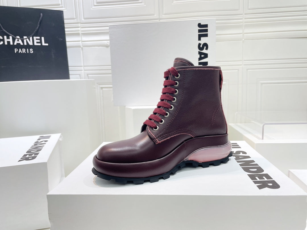 Jil sander-2022秋冬 爆休閒系列 厚底透明跟休閒短靴 情侶款