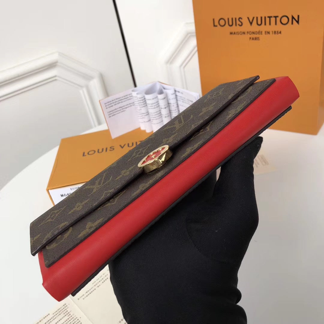 LV M64585 Flore 翻蓋長夾