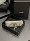 YSL 新品卡包_白色金扣