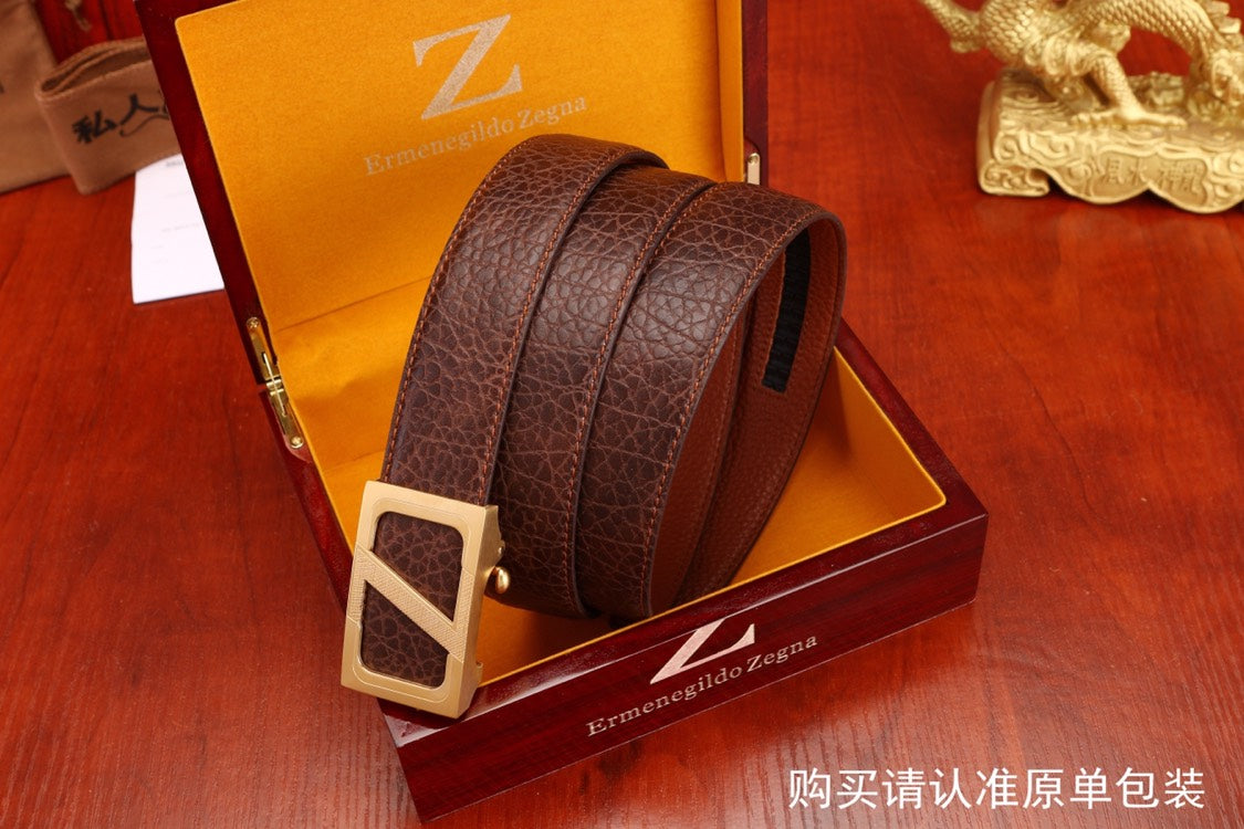 ERMENEGILDO ZEGNA-皮帶-3.4cm-男款