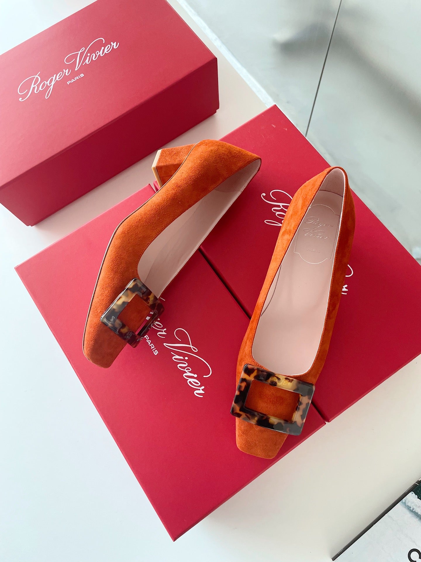 Roger Vivier Belle玳瑁扣方頭鞋