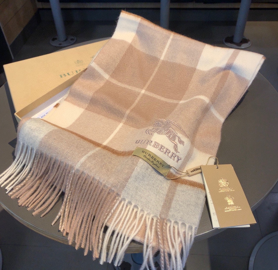 巴B家-流蘇圍巾 30*180cm 100%頂級純羊絨 粉色