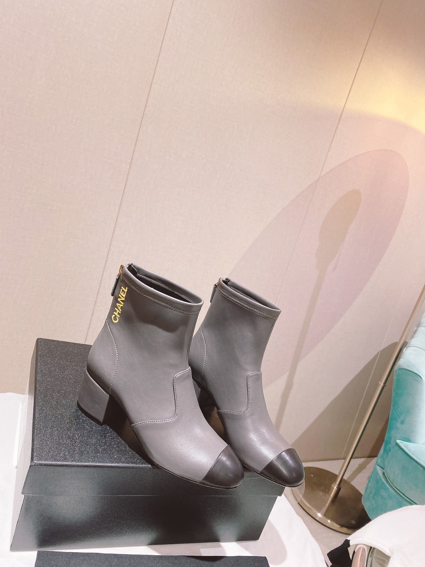 小香家-經典羊皮馬克線工藝靴-跟高5.5cm（尺碼35-39，40、41訂製）