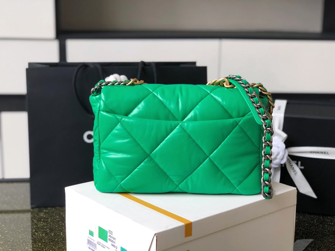 Chanel 19Bag-中號青草綠