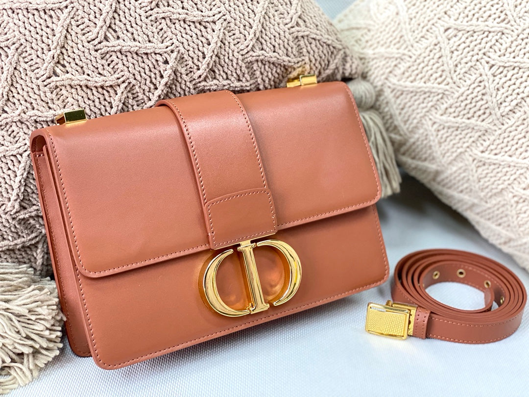 Dior 蒙田 30 Montaigne系列-24cm-牛皮平紋-深古銅金扣