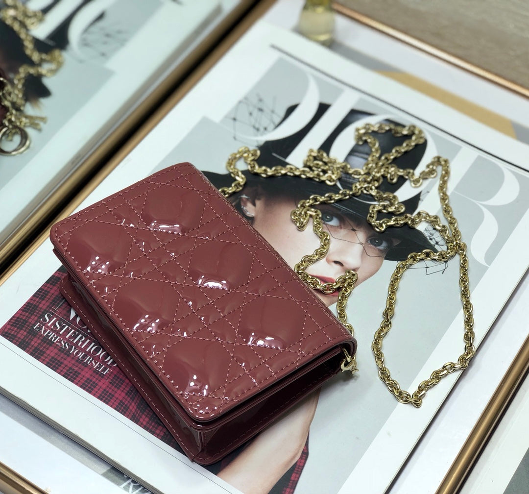Dior Lady Dior Nano 鏈條卡包／腰包