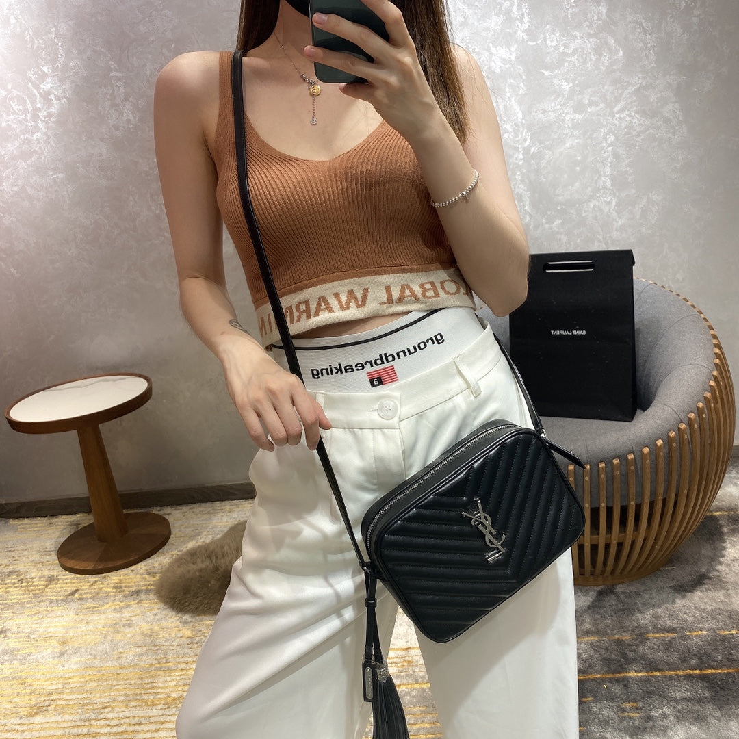聖Y羅-Lou Bag 相機包-黑色銀扣