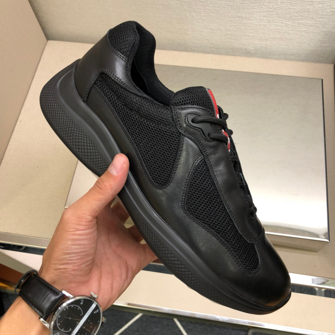 Pra-小牛皮 休閒運動鞋 黑色