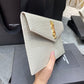 YSL ptown_新品手拿包-白鱷魚紋金扣