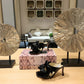 JC傑米-雙蝴蝶結皺細跟拖鞋 黑色