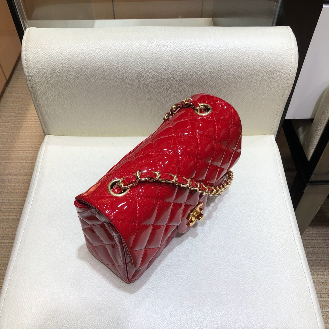 小香家-CF包 漆皮 金鍊 20cm