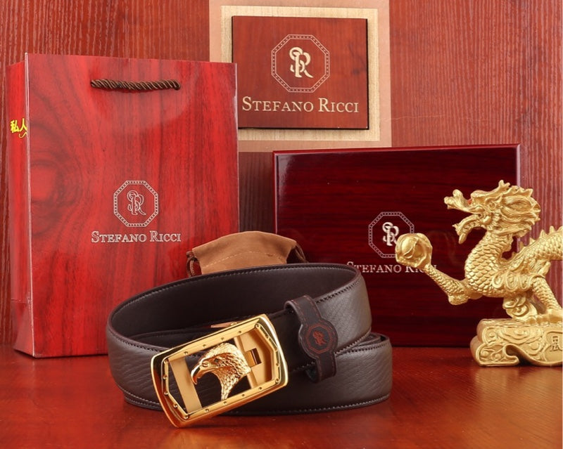STEFANO RICCI-皮帶-3.4cm-男款